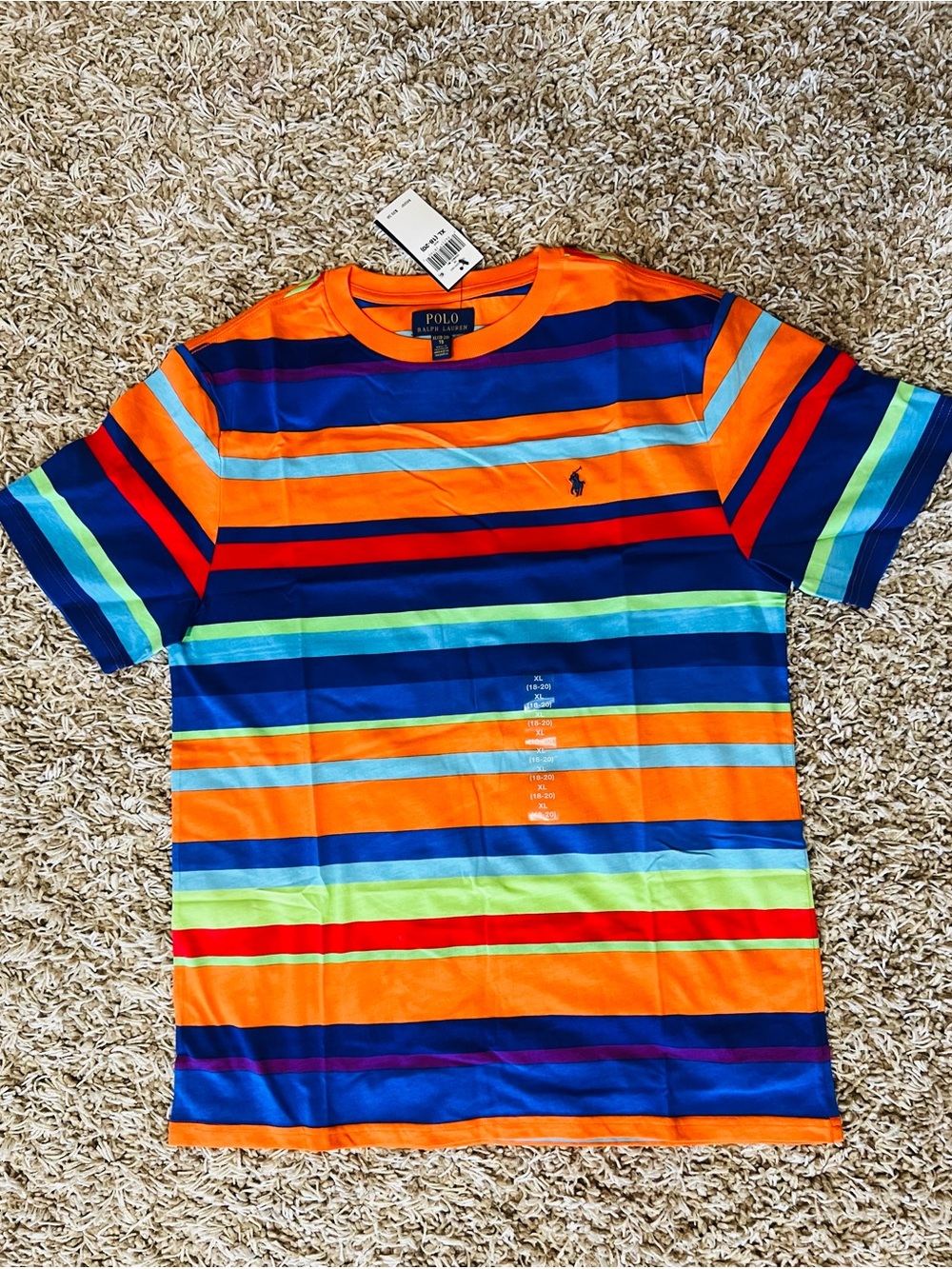 NWT❤️Polo Ralph Lauren Big Boys Striped Jersey T-Shirt szXL - Picture 2 of 5